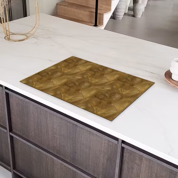 Organisch - Lijnen - Goud Inductie beschermer vinyl 3mm klein 276 -sfeer8