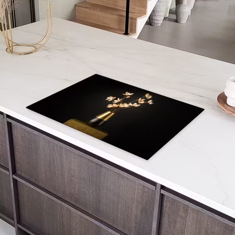 Sierlijk - Boeket - Goud - Vaas Inductie beschermer vinyl 3mm klein -sfeer8