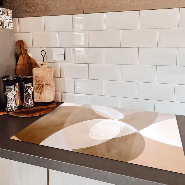 Ovale vormen - Transparant - Zachte overgang Inductie beschermer vinyl 3mm klein -sfeer3
