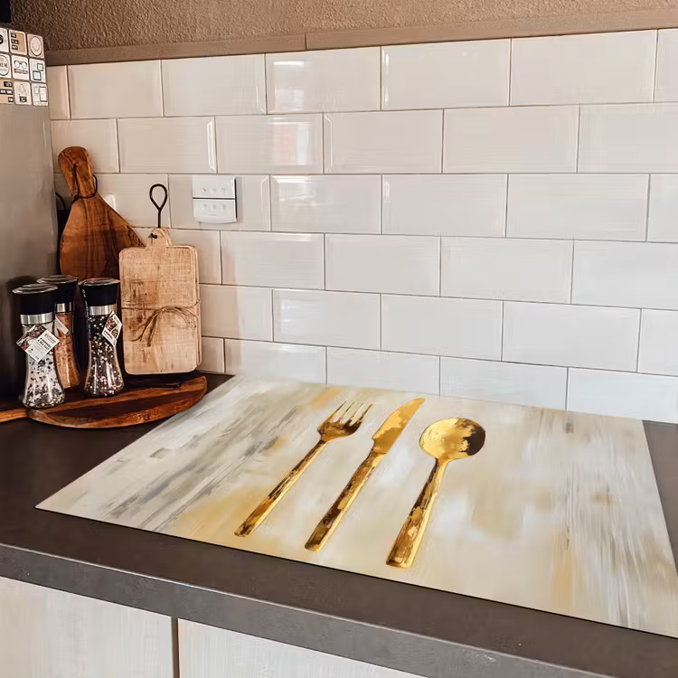 Verf - Goud - Bestek Inductie beschermer vinyl 3mm klein -sfeer3