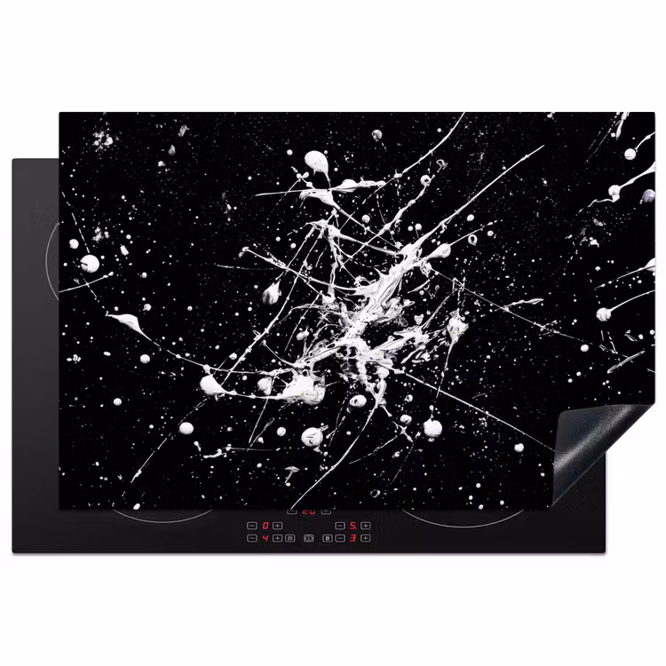 Verfspatten - Wit - Abstract - Explosie Inductie beschermer vinyl 3mm klein -3d
