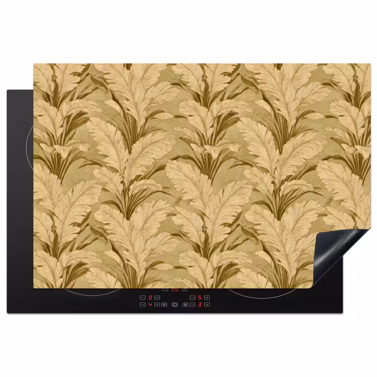 Palmbladeren - Klassiek - Groen Inductie beschermer vinyl 3mm klein 276 -3d