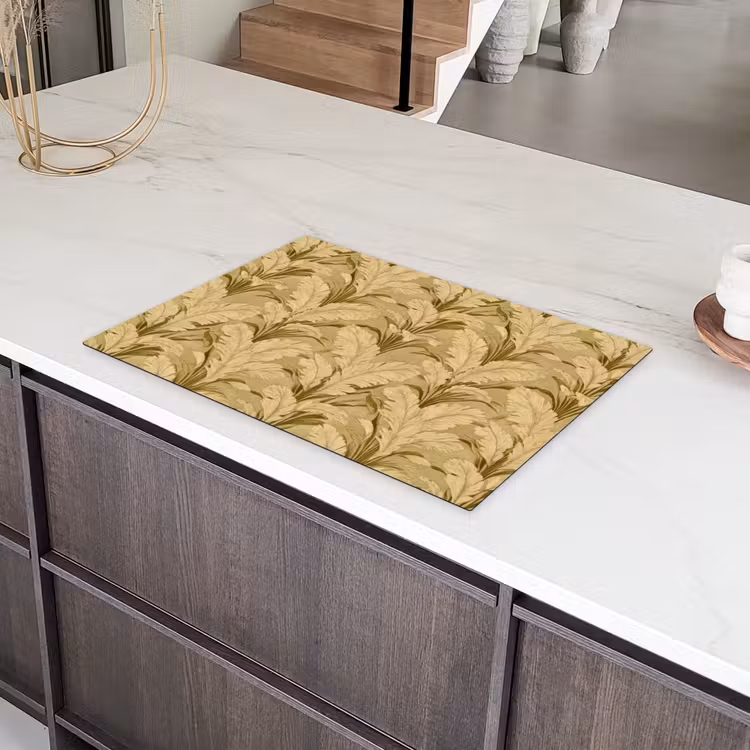 Palmbladeren - Klassiek - Groen Inductie beschermer vinyl 3mm klein 276 -sfeer8