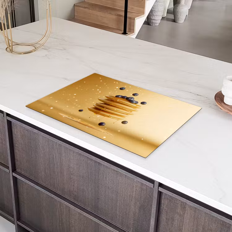 Pannenkoeken - Eten - Honing - Geel Inductie beschermer vinyl 3mm klein -sfeer8