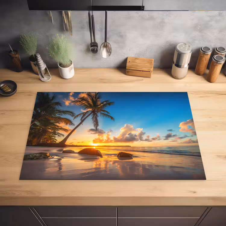 Paradijselijk Zonsondergangspanorama Inductie beschermer vinyl 3mm klein -sfeer5