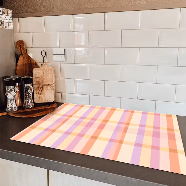 Pastel - uitpatroon - Geometrisch Inductie beschermer vinyl 3mm klein 276 -sfeer3