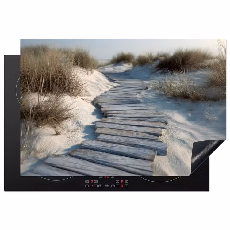 Pad - Planken - Duinen - Gras Inductie beschermer vinyl 3mm klein -3d
