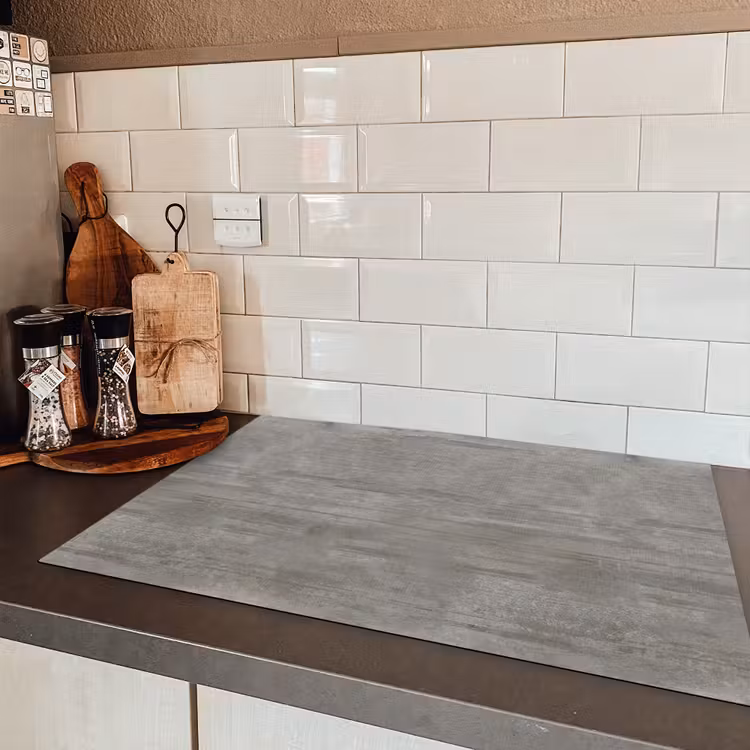 Patroon - Beton - Grijs Inductie beschermer vinyl 3mm klein 276 -sfeer3