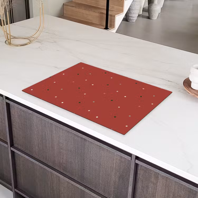 Patroon - Stippen - Rood Inductie beschermer vinyl 3mm klein 276 -sfeer8