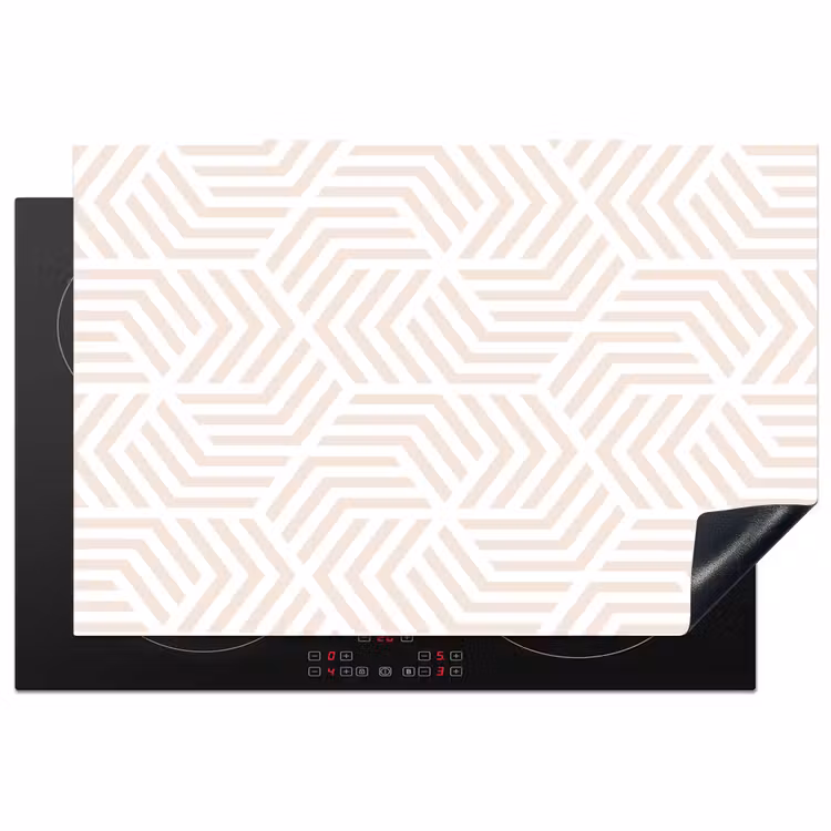 Patroon - Geometrie - Design - Pastel Inductie beschermer vinyl 3mm klein 276 -3d