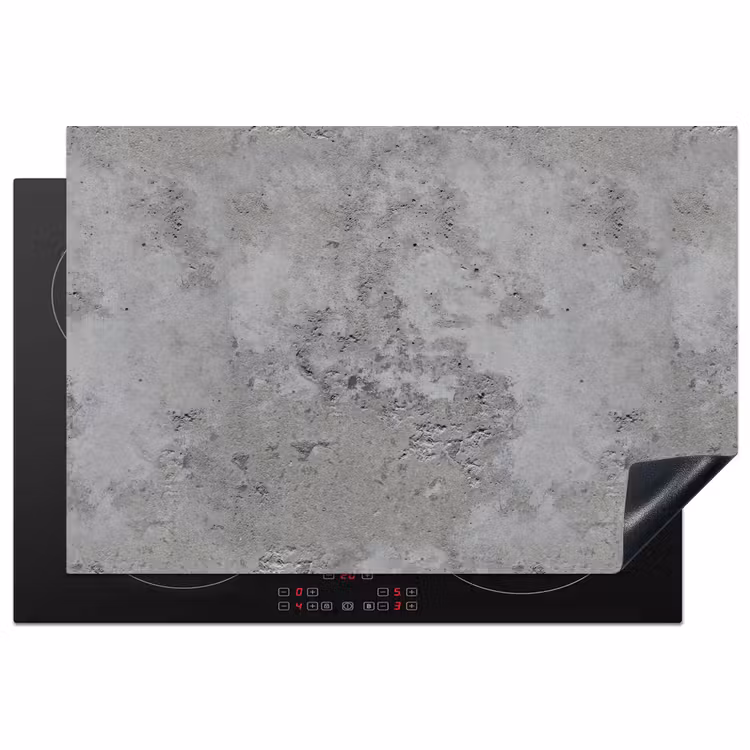Patroon - Grijs - Oud - Beton Inductie beschermer vinyl 3mm klein 276 -3d
