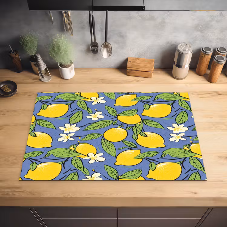 Patroon - Citroen - Illustratie Inductie beschermer vinyl 3mm klein 276 -sfeer5