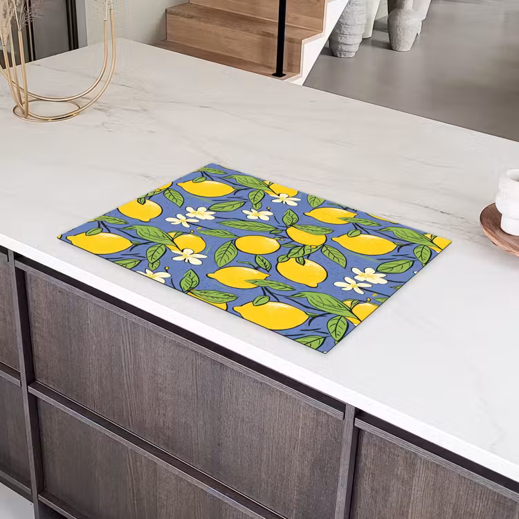 Patroon - Citroen - Illustratie Inductie beschermer vinyl 3mm klein 276 -sfeer8