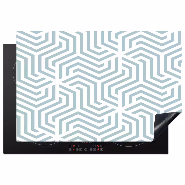 Patroon - Lijn - Design - Groen Inductie beschermer vinyl 3mm klein 276 -3d
