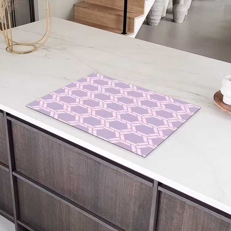Patroon - Roze - Paars Inductie beschermer vinyl 3mm klein 276 -sfeer8