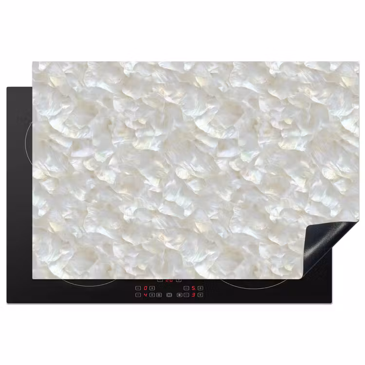 Parelmoerglans - Wit - Schelp Inductie beschermer vinyl 3mm klein 276 -3d