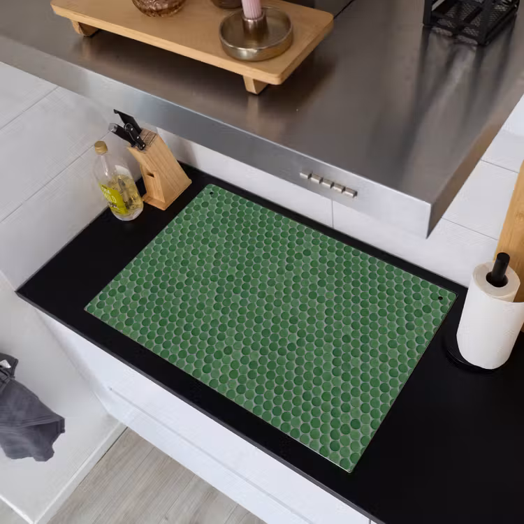 Penny - Mozaïek - Bosgroen - Green Inductie beschemer met haakjes klein 777 -sfeer1