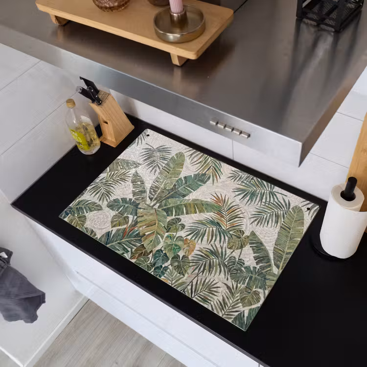 Planten - Tropisch - Mozaïek - Natuur - Groen Inductie beschemer met haakjes klein -sfeer1