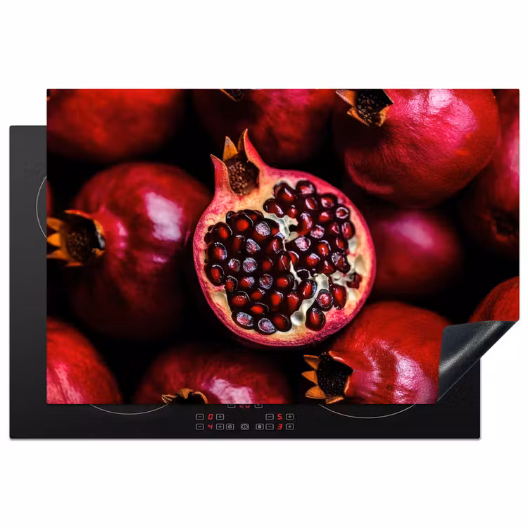 Granaatappel - Rood - Fruit Inductie beschermer vinyl 3mm klein -3d