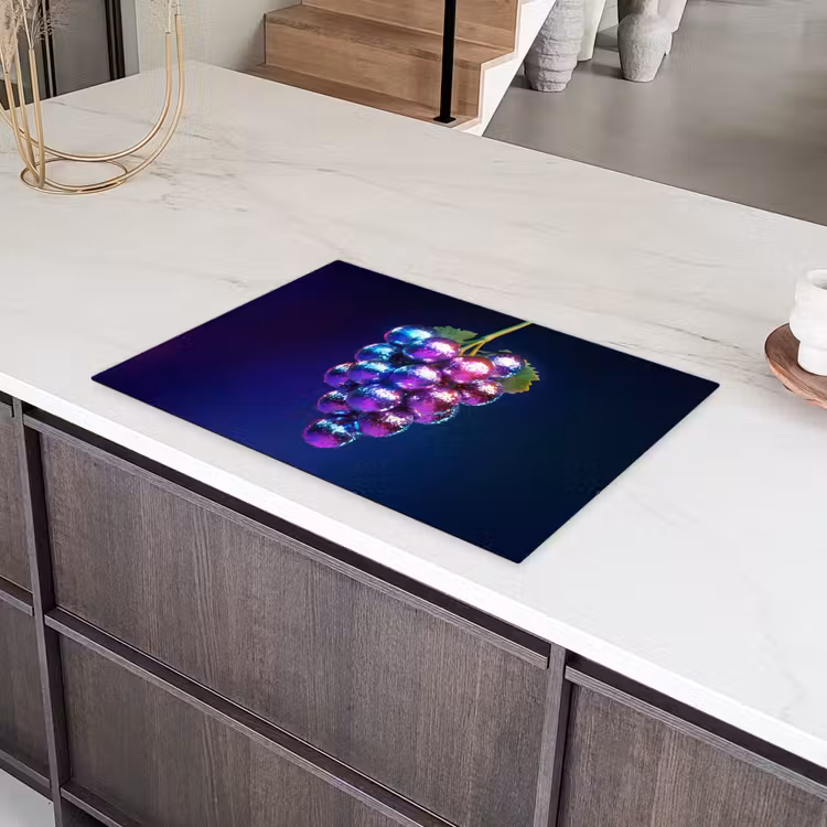 Paars - Disco - Feest - Druif Inductie beschermer vinyl 3mm klein -sfeer8