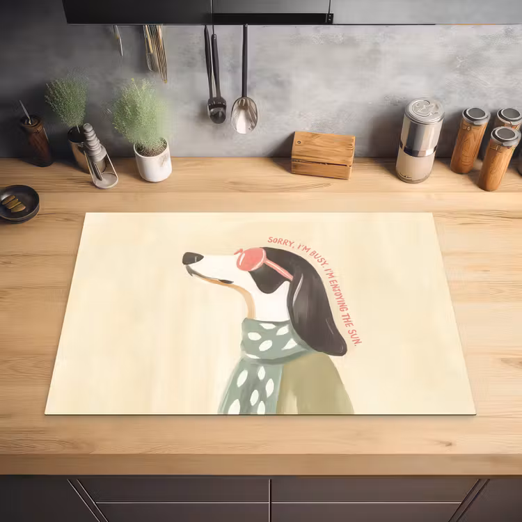 Quote - Hond - Zonnebril Inductie beschermer vinyl 3mm klein -sfeer5