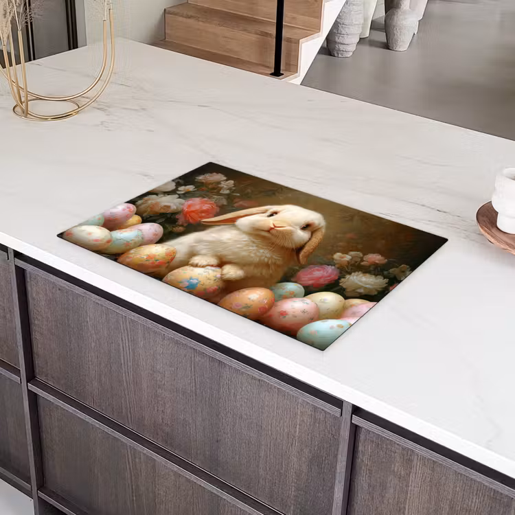 Konijn - Paaseieren - Stilleven Inductie beschermer vinyl 3mm klein -sfeer8
