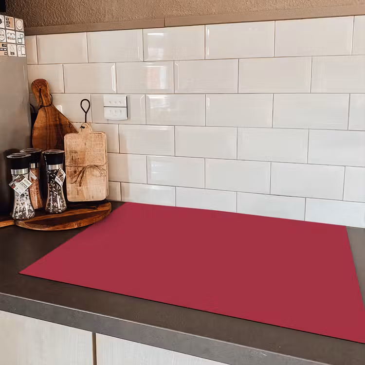 Rood - Effen kleur Inductie beschermer vinyl 3mm klein 276 -sfeer3