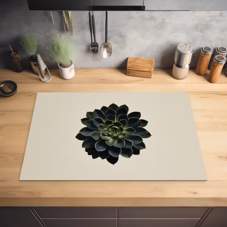 Rozet - Cirkelvormig - Donkergroen Inductie beschermer vinyl 3mm klein -sfeer5