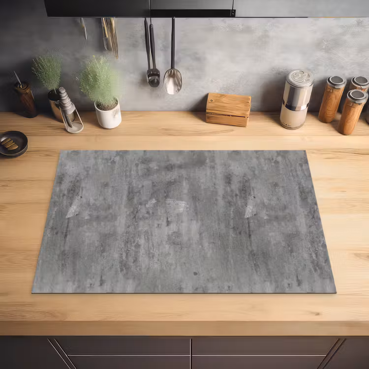 Roest - Beton - Patroon Inductie beschermer vinyl 3mm klein 276 -sfeer5