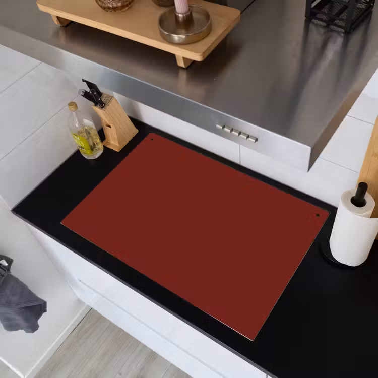Rustic - Terracotta - Rood Inductie beschemer met haakjes klein 777 -sfeer1