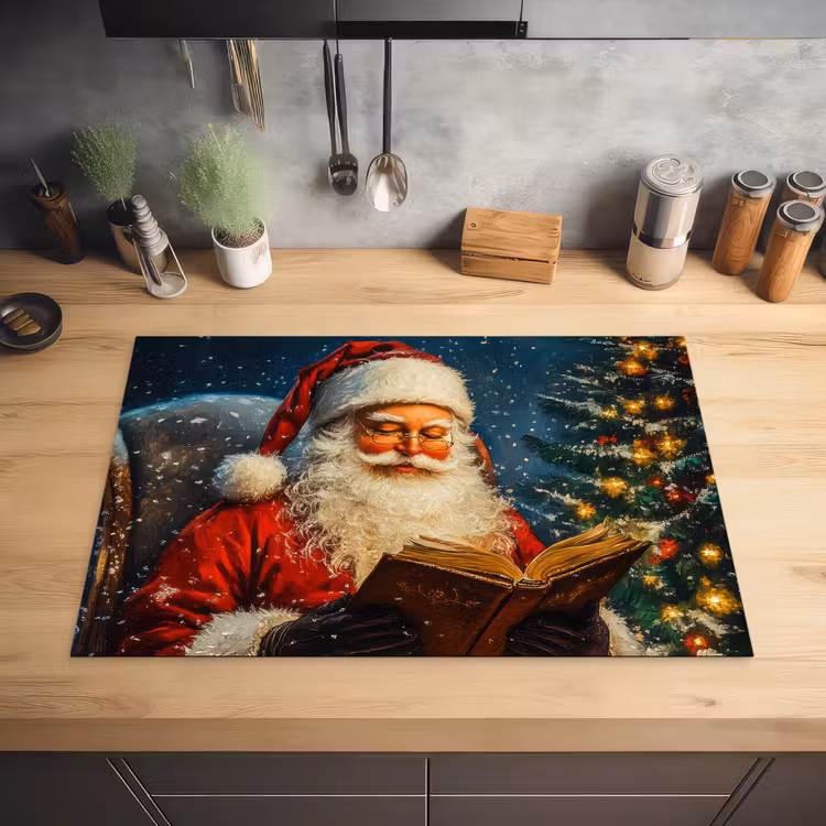 Kerstman - Kerst - Winter - Kerstboom Inductie beschermer vinyl 3mm klein -sfeer5
