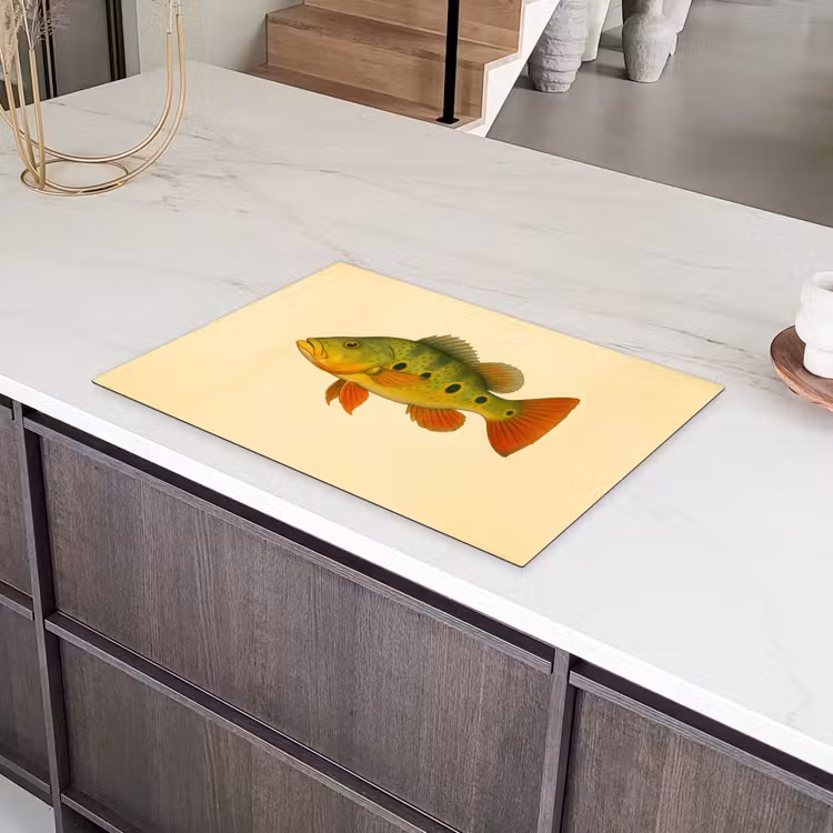 Schubben - Vis - Groen - Illustratie Inductie beschermer vinyl 3mm klein -sfeer8