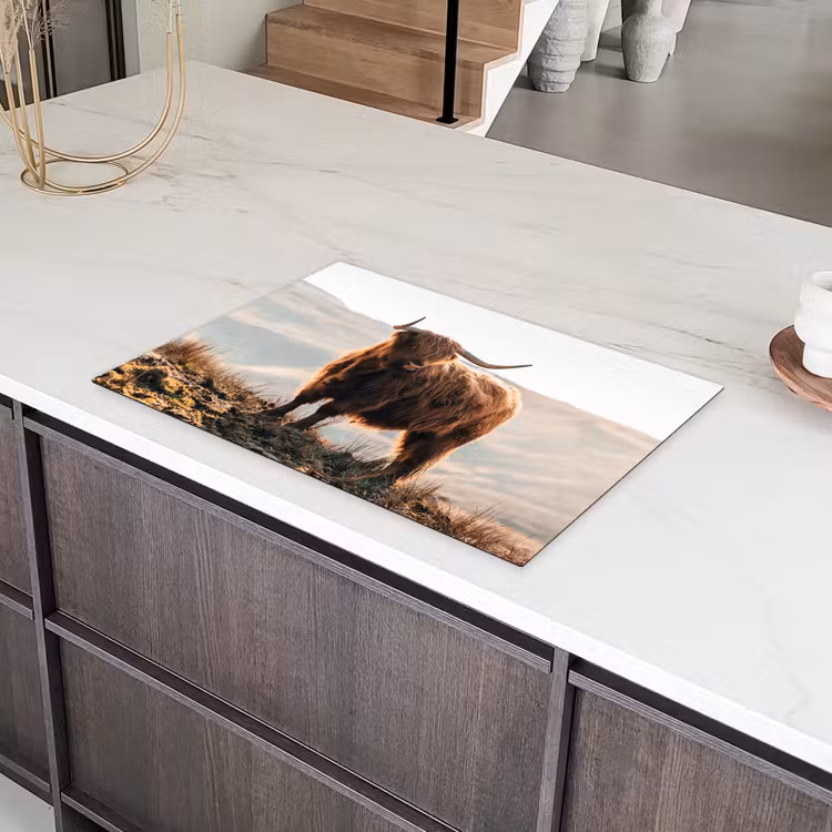 Schotse hooglander - Dieren - Landelijk - Landschap - Koe - Natuur Inductie beschermer vinyl 3mm klein -sfeer8