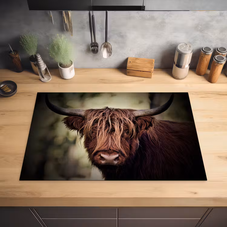Schotse hooglander - Licht - Portret - Natuur Inductie beschermer vinyl 3mm klein -sfeer5