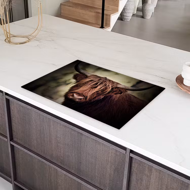 Schotse hooglander - Licht - Portret - Natuur Inductie beschermer vinyl 3mm klein -sfeer8