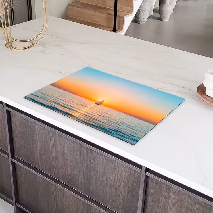 Zee - Zeilboot - Zonsondergang Inductie beschermer vinyl 3mm klein -sfeer8