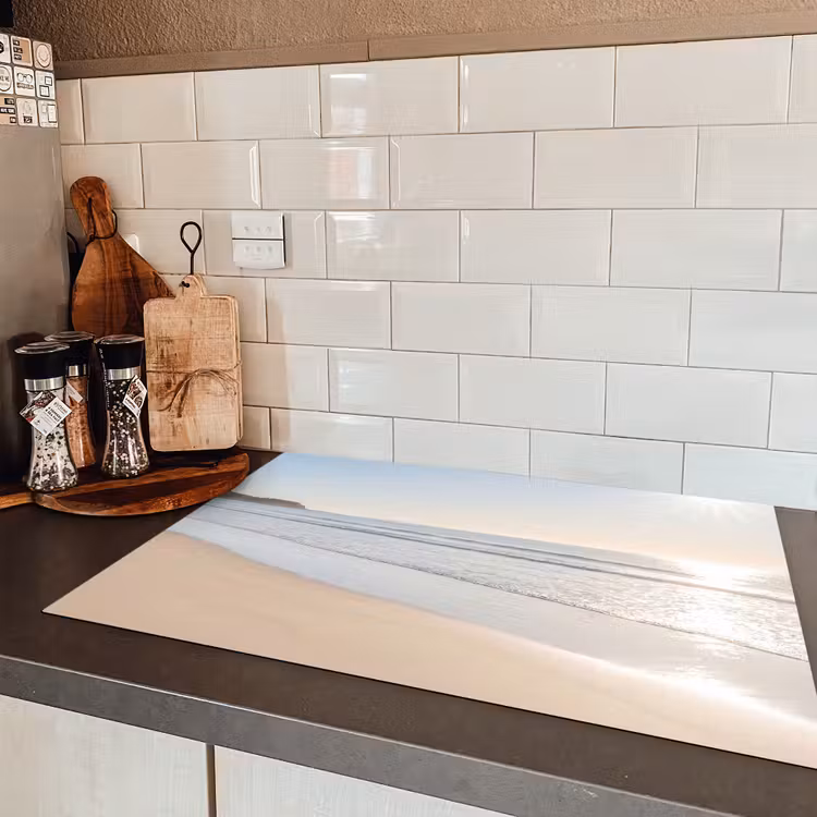Zee - Zon - Zand Inductie beschermer vinyl 3mm klein -sfeer3