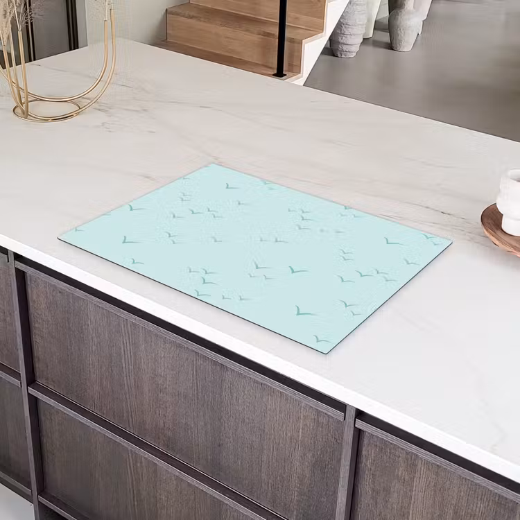 Meeuwen - Mint - Patroon Inductie beschermer vinyl 3mm klein 276 -sfeer8