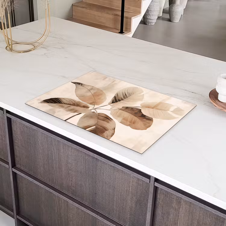 Sepia Bladstilleven Inductie beschermer vinyl 3mm klein -sfeer8