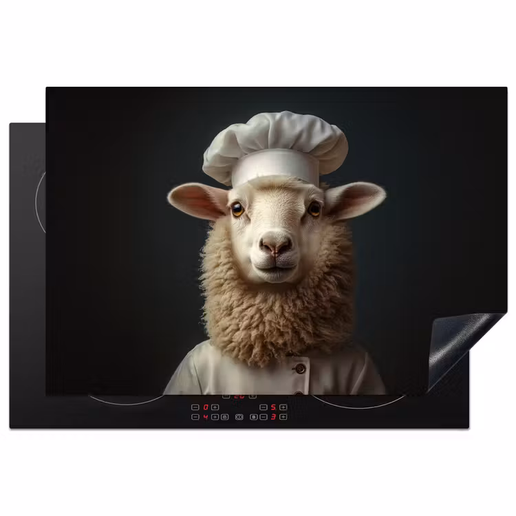 Schaap - Wol - Kok Inductie beschermer vinyl 3mm klein -3d