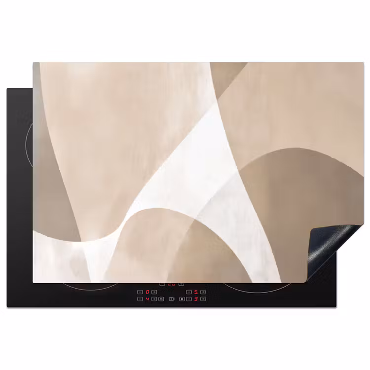 Vloeiende vlakken - Harmonieus - Golvend Inductie beschermer vinyl 3mm klein -3d