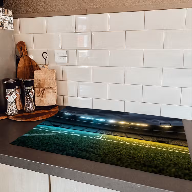 Voetbal - Stadion - Nacht - Modern Inductie beschermer vinyl 3mm klein -sfeer3
