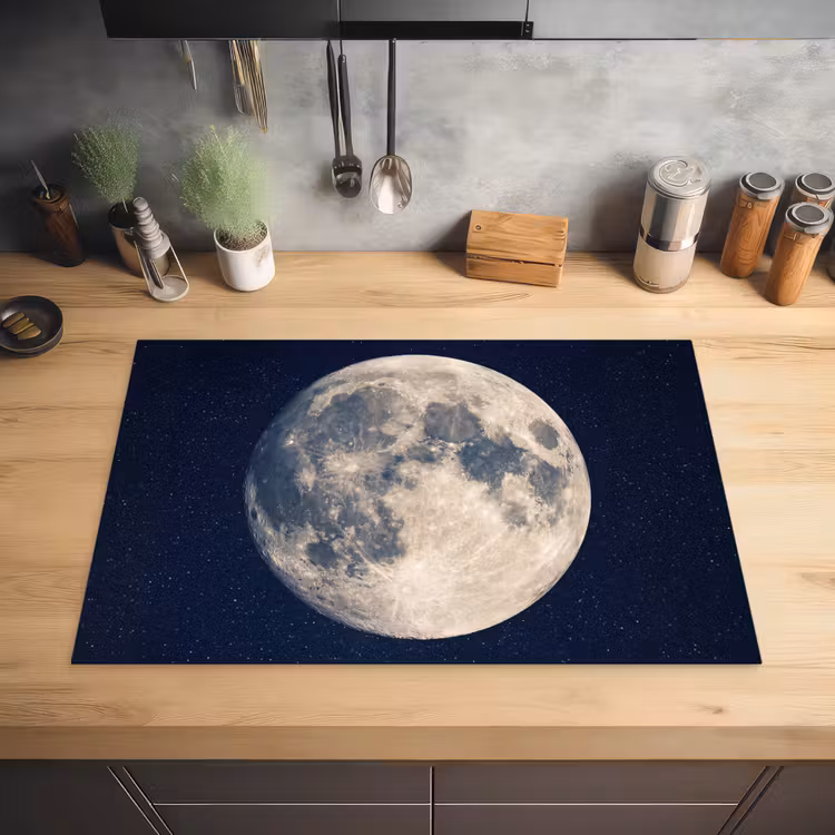 Ruimte - Maan - Kosmos Inductie beschermer vinyl 3mm klein -sfeer5