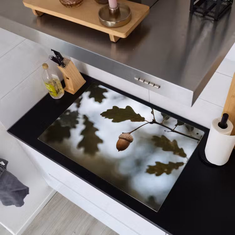 Eikel - Eikenblad - Bos - Herfst - Natuur Inductie beschemer met haakjes klein -sfeer1