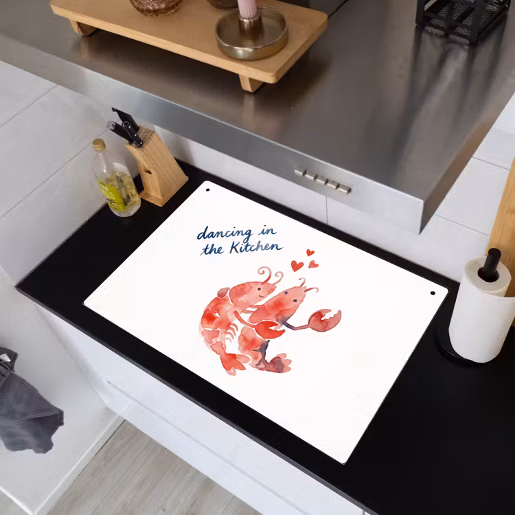 Dier - Dans - Liefde - Waterverf - Rood Inductie beschemer met haakjes klein -sfeer1
