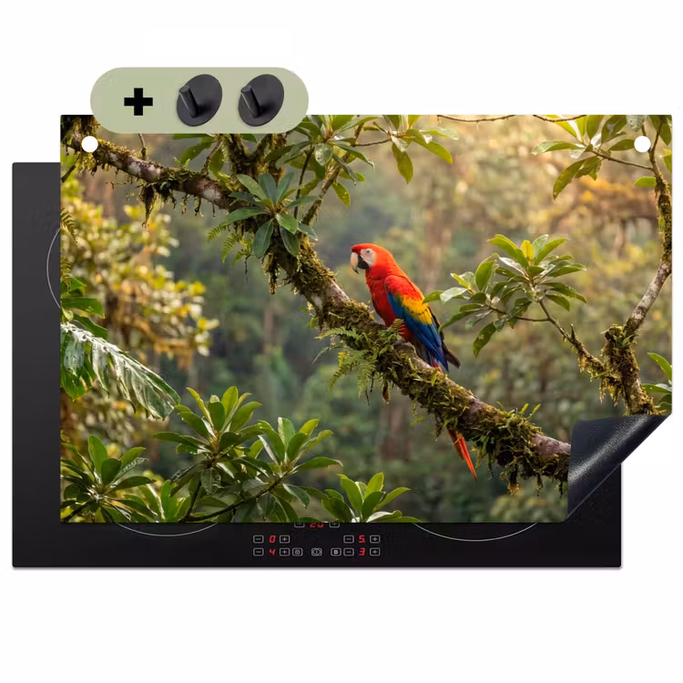 Ara - Jungle - Rood Inductie beschemer met haakjes klein -3d