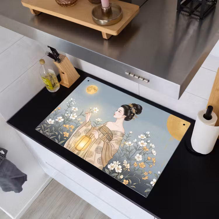 Aziatisch - Vrouw - Kimono Inductie beschemer met haakjes klein -sfeer1