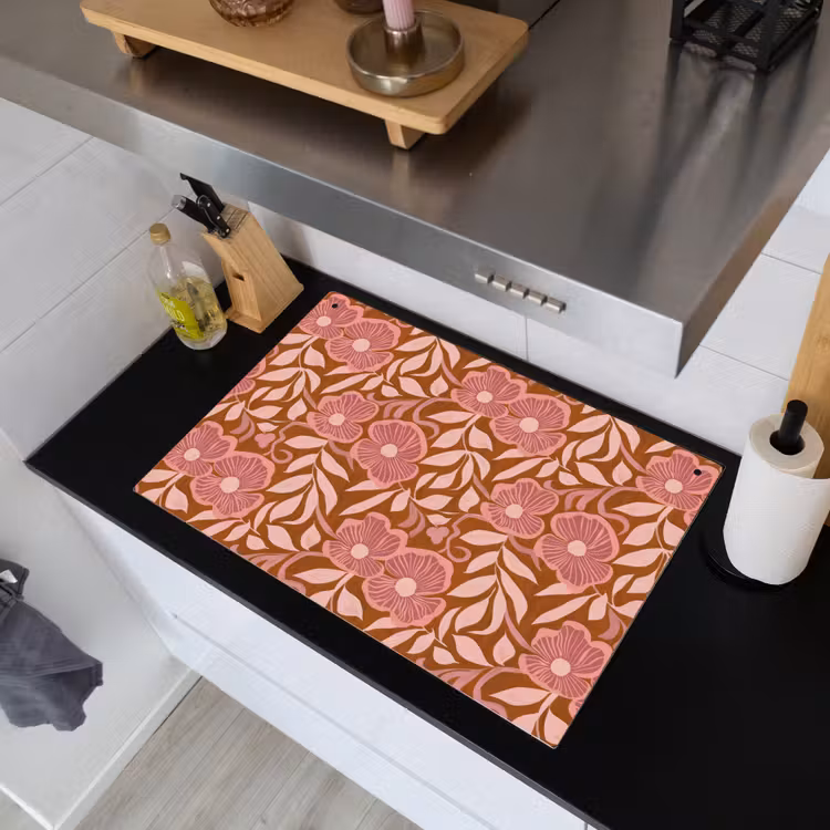 Sfeer - Bloemen - Roze Inductie beschemer met haakjes klein 777 -sfeer1