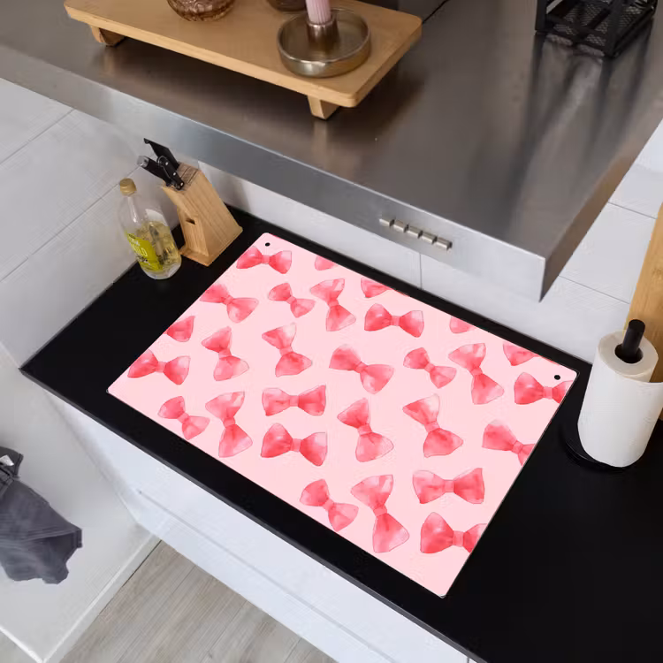 Strikken - Aquarel - Roze Inductie beschemer met haakjes klein 777 -sfeer1