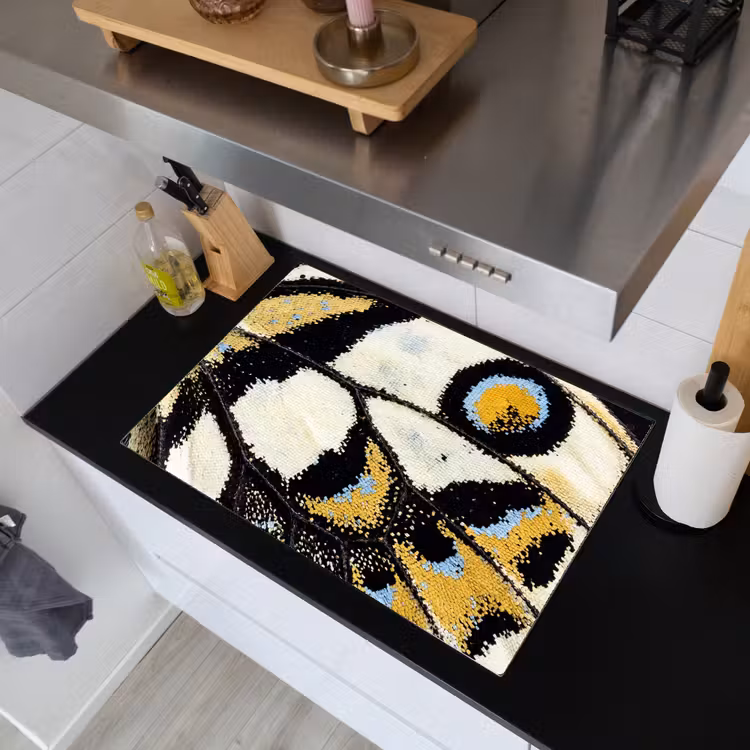 Vlinder - Vleugel - Geel Inductie beschemer met haakjes klein -sfeer1
